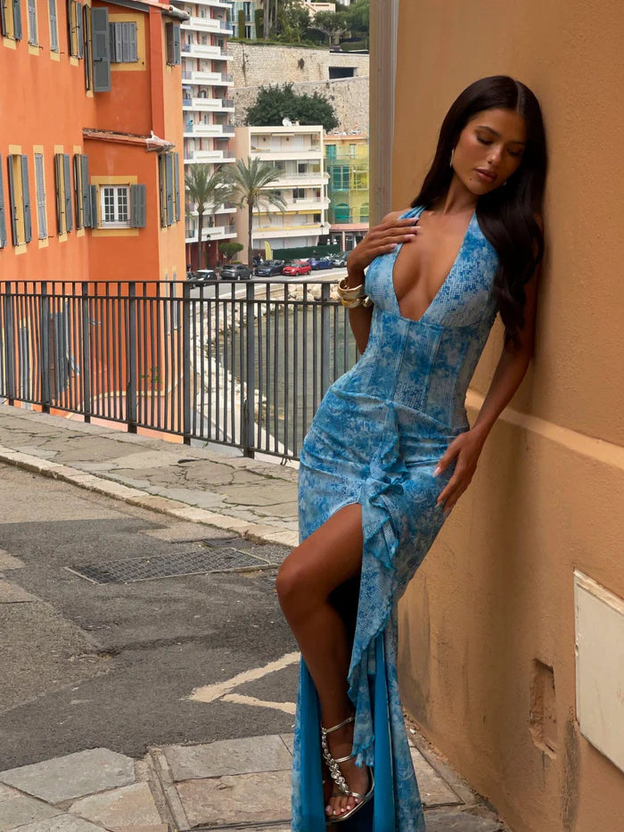Blue Topaz Maxi Dress