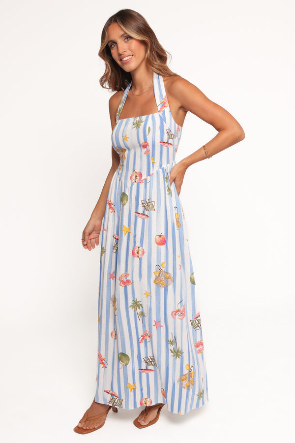 Soft Blush Aura – Midi Dress