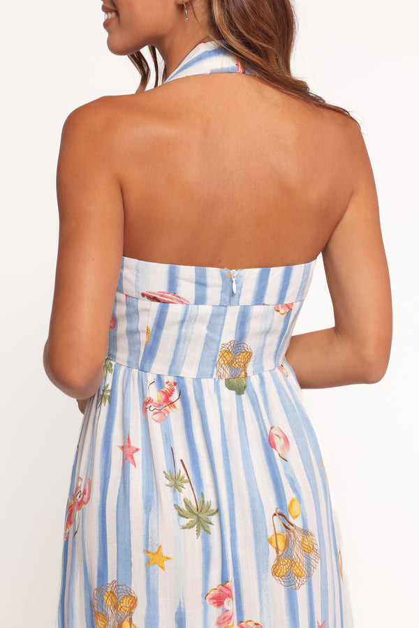 Soft Blush Aura – Midi Dress